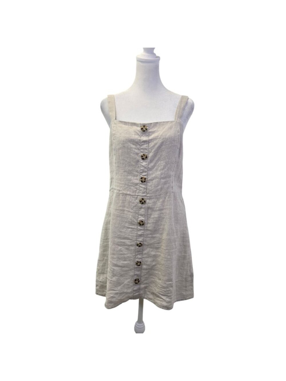Rhythm. 100% Linen Faux Mini Shirt Dress Size Large